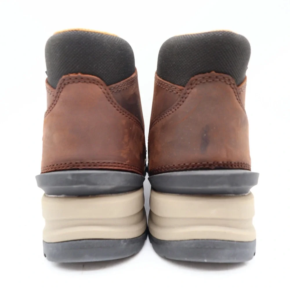 Carhartt Gilmore Waterproof Hiker Mens 8.5M Brown Leather Soft Toe Boots FH5050M